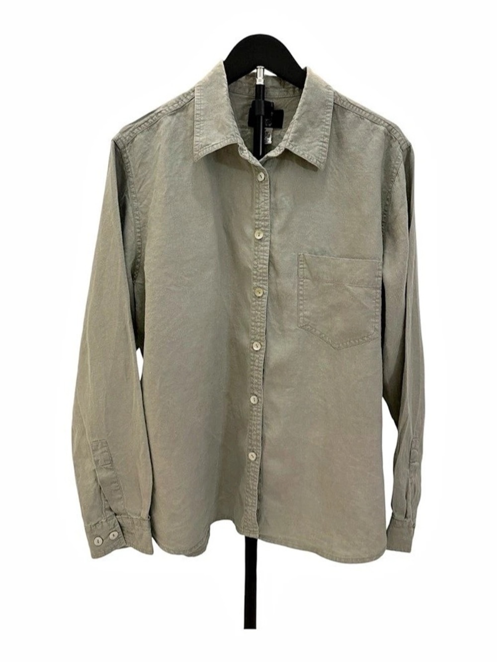 Hunt Club Collection Linen Button Down Shirt Size 16